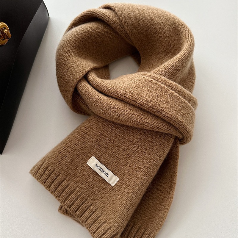 Wool Scarf Men - 厳選されたオーストラリア産純綿ウール100%カシミヤスカーフ 新品 無地 多用途 メンズ レディース