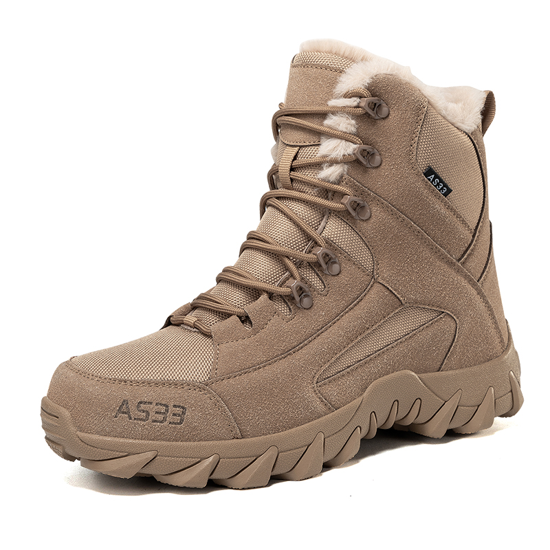 Waterproof Winter Boot - メンズハイカット断熱タクティカルブーツ、屋外耐久性滑り止め断熱スノーブーツ、ハイキングブーツ、冬用砂漠トレーニングブーツ