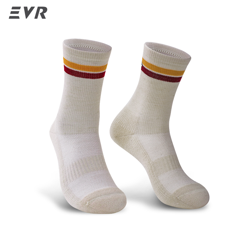 Thermal Sock Wool - EVR 秋冬用メリノウール製サイクリングソックス。速乾性、保温性に優れ、ミドル丈で、男性・女性問わず、ランニング、ハイキング、アウトドアスポーツに最適。