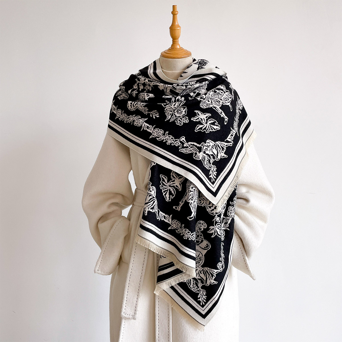 スカーフ 女性用ヒジャブ パシュミナ バンダナ ショール カ - Cashmere Pashmina Wrap のレビューと価格
