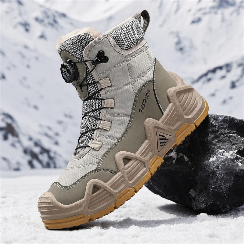 暖かいファー付きアウトドアメンズコンバットタクティカルデザー - Waterproof Winter Boot のレビューと価格