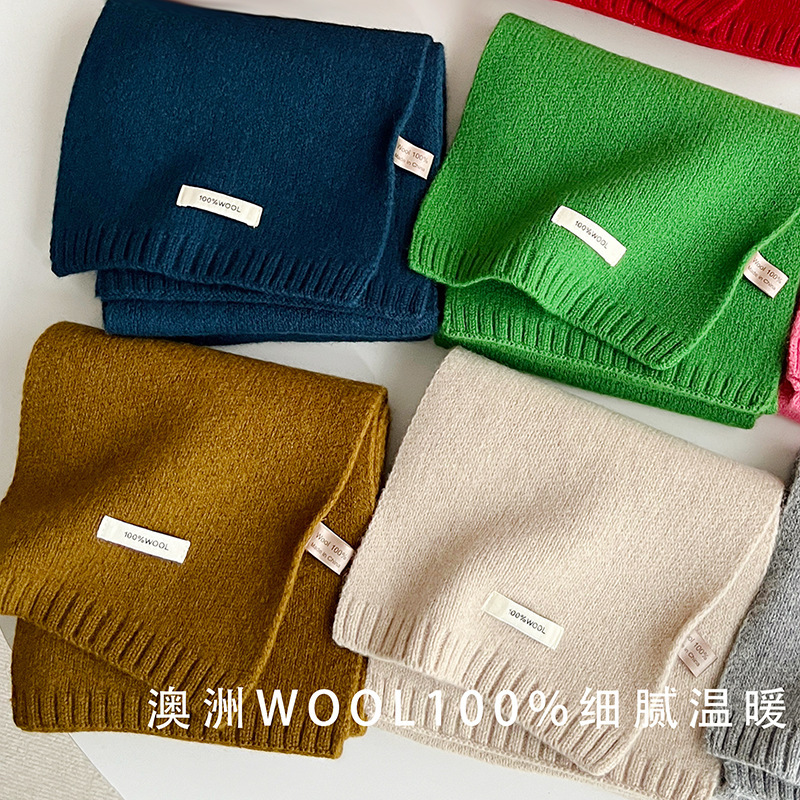 厳選されたオーストラリア産純綿ウール100%カシミヤスカーフ - Wool Scarf Men のレビューと価格