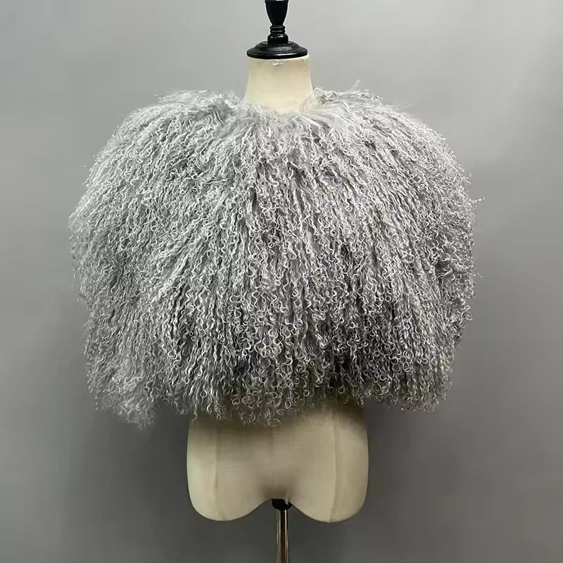 本物のモンゴル毛皮の女性用スカーフ、ショール、毛皮のレディー - Shawl Wrap Winter のレビューと価格