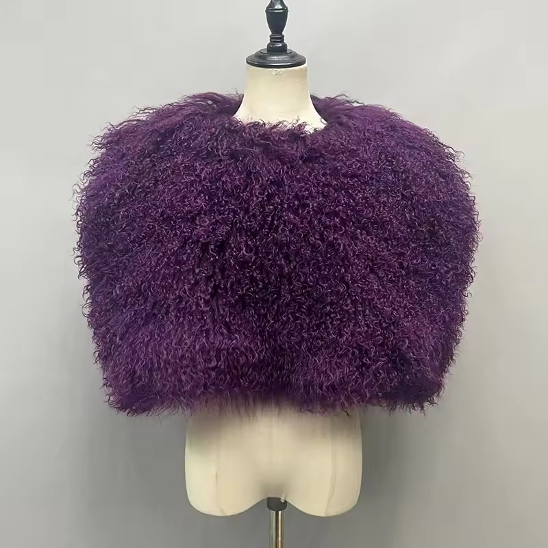 本物のモンゴル毛皮の女性用スカーフ、ショール、毛皮のレディー - Shawl Wrap Winter のレビューと価格