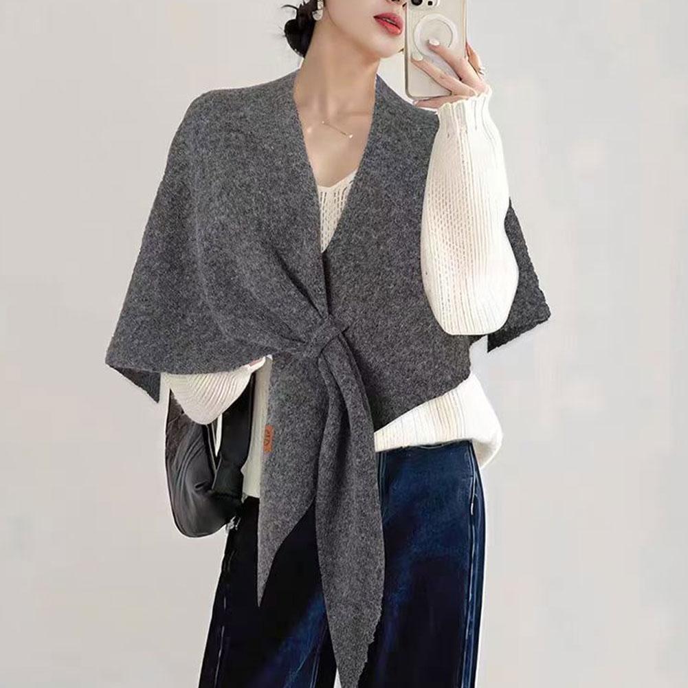 秋冬新作 レディース ネックラップ ウール混紡 三角ショール - Shawl Wrap Winter のレビューと価格
