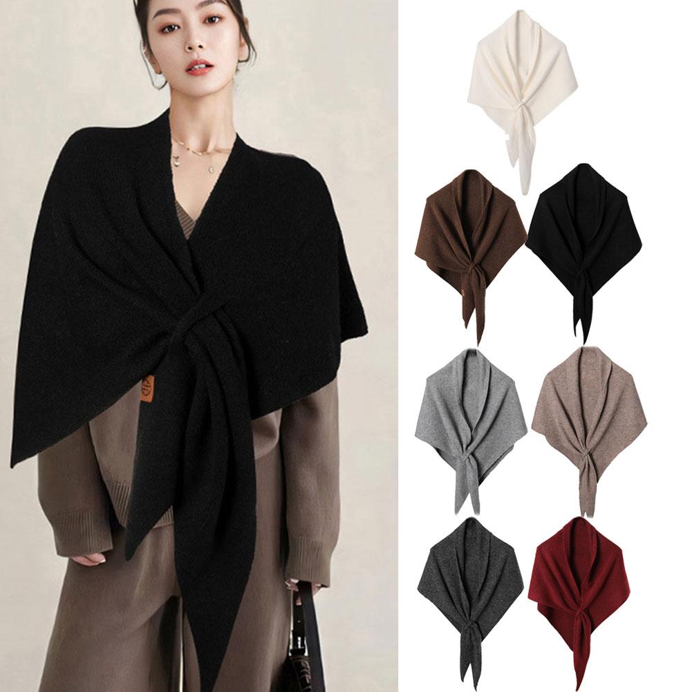 秋冬新作 レディース ネックラップ ウール混紡 三角ショール - Shawl Wrap Winter のレビューと価格