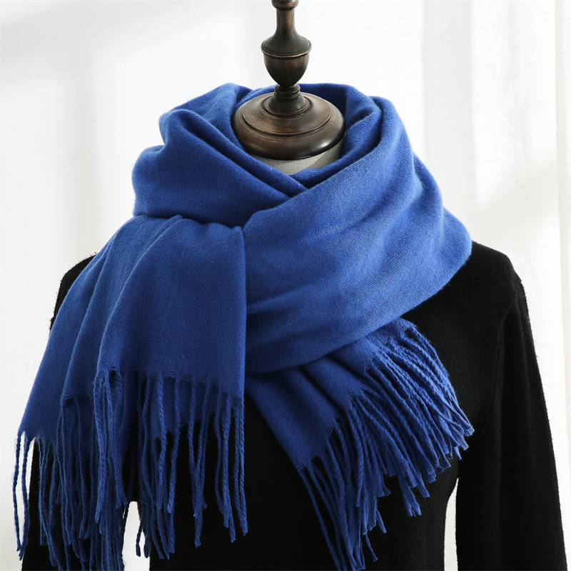 ファッションスカーフ男の冬暖かい柔らかい肌に優しいロングマフ - Wool Scarf Men のレビューと価格