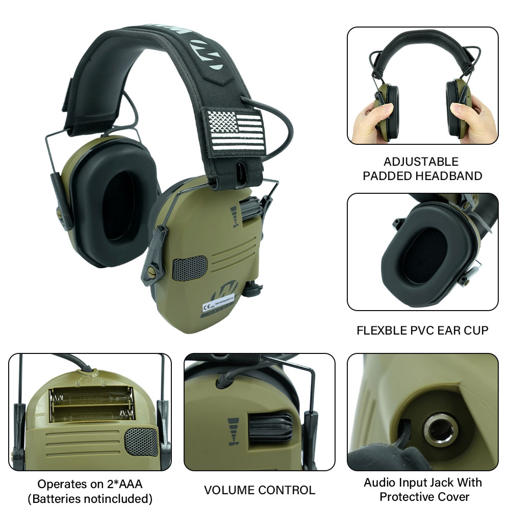 保護用イヤーマグ、超薄型電子折りたたみ式収納聴覚保護イヤーマ - Earmuffs Foldable のレビューと価格