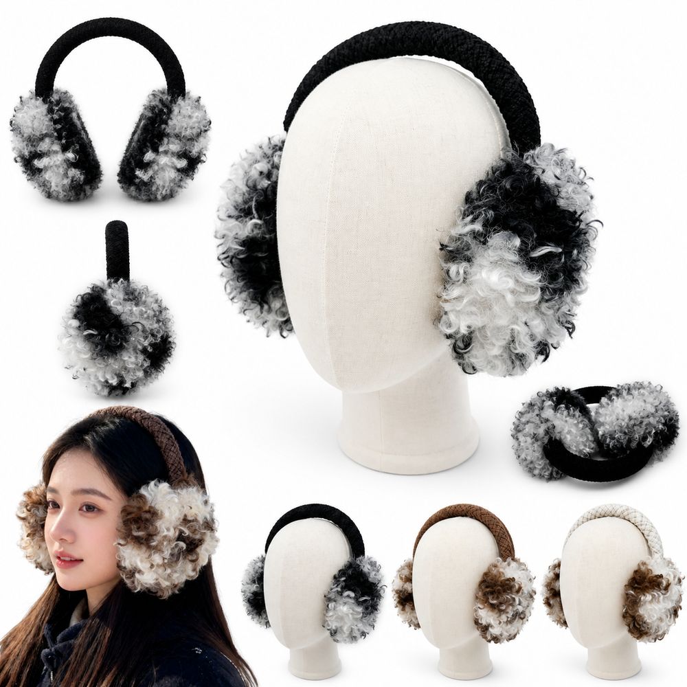新しい折りたたみ式イヤーマフ、柔らかいニットヘッドバンド、フ - Earmuffs Foldable のレビューと価格