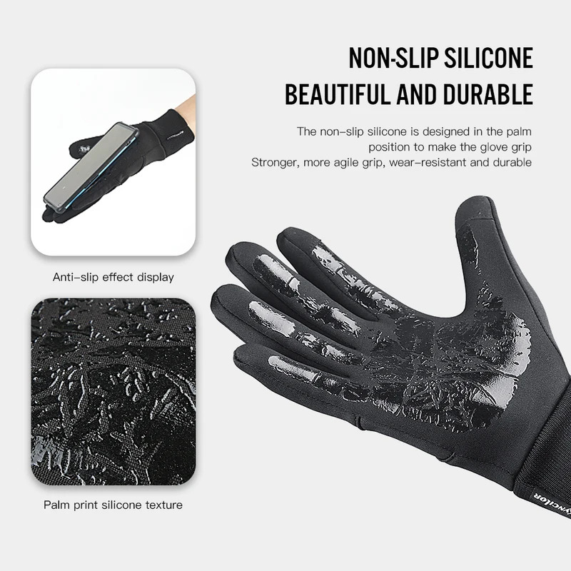 冬用サイクリンググローブ男性用女性用暖かい防水タッチスクリー - Touch Screen Gloves のレビューと価格