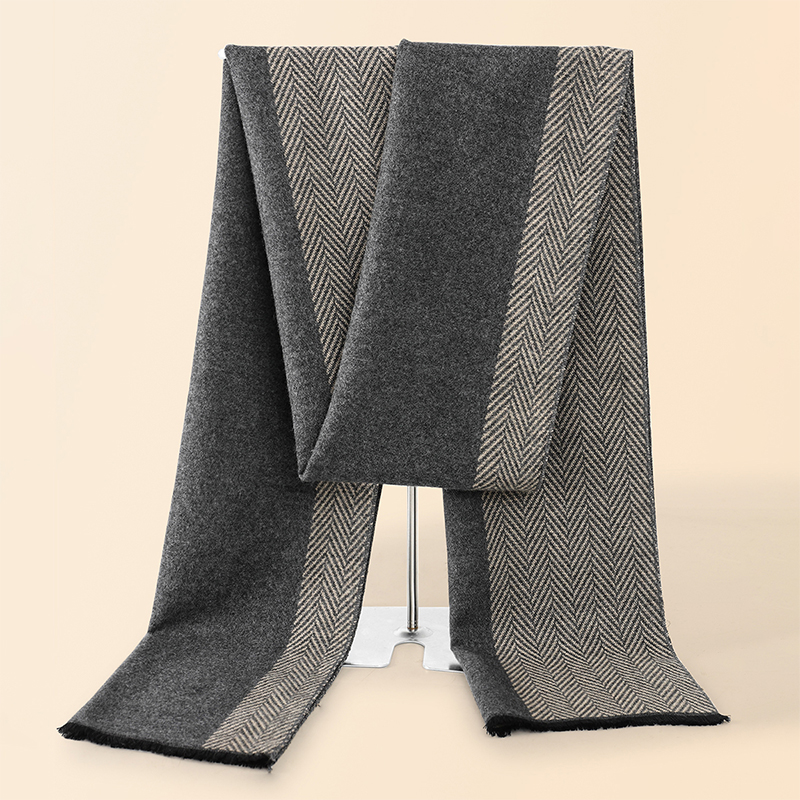 高級冬用メンズスカーフショール暖かい秋用カシミヤハンカチソフ - Wool Scarf Men のレビューと価格
