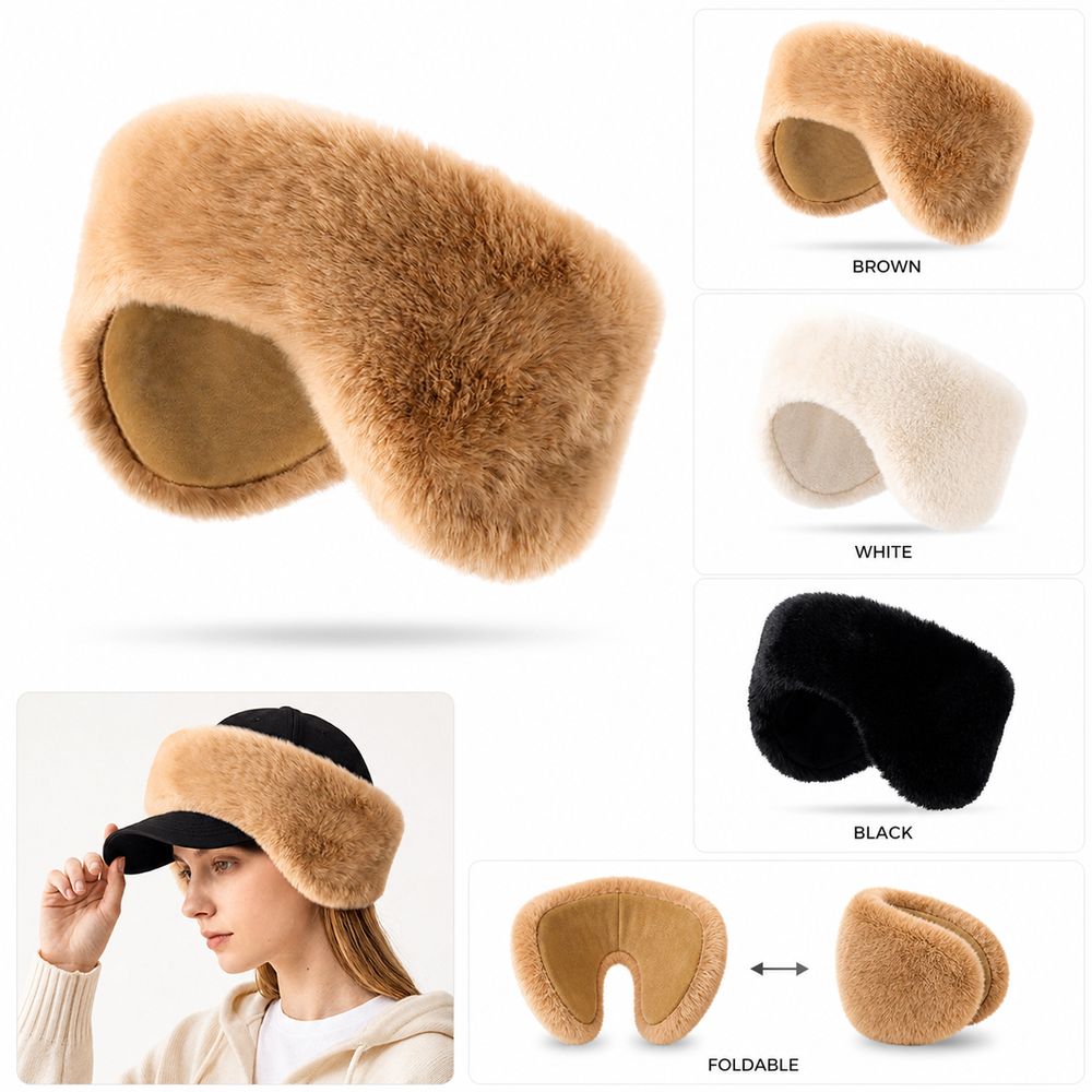 新しい折りたたみ式イヤーマフ、フェイクファーイヤーマフ、柔ら - Earmuffs Foldable のレビューと価格